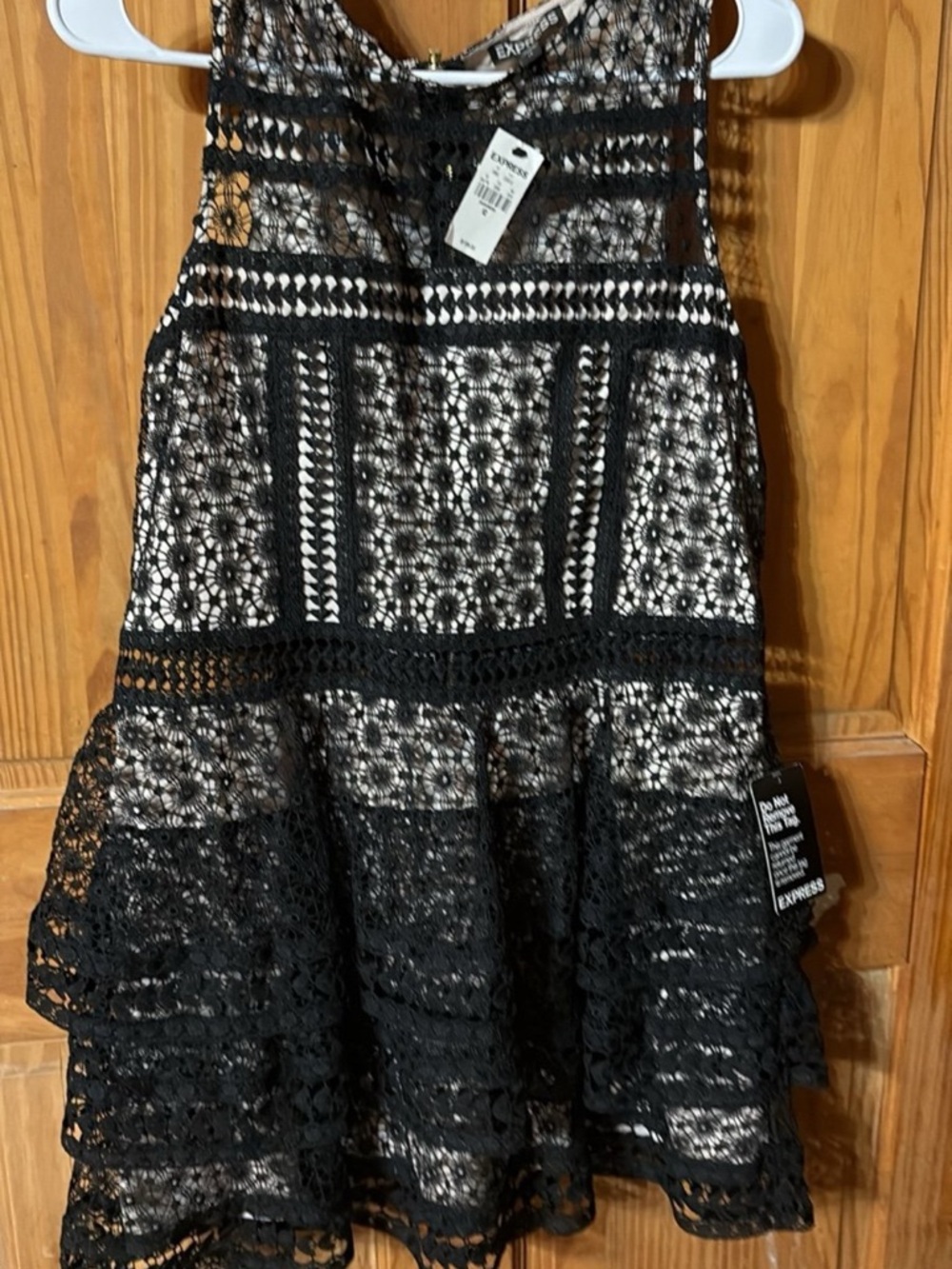 Express Black Crochet Lace Skater Dress( Make Offer )